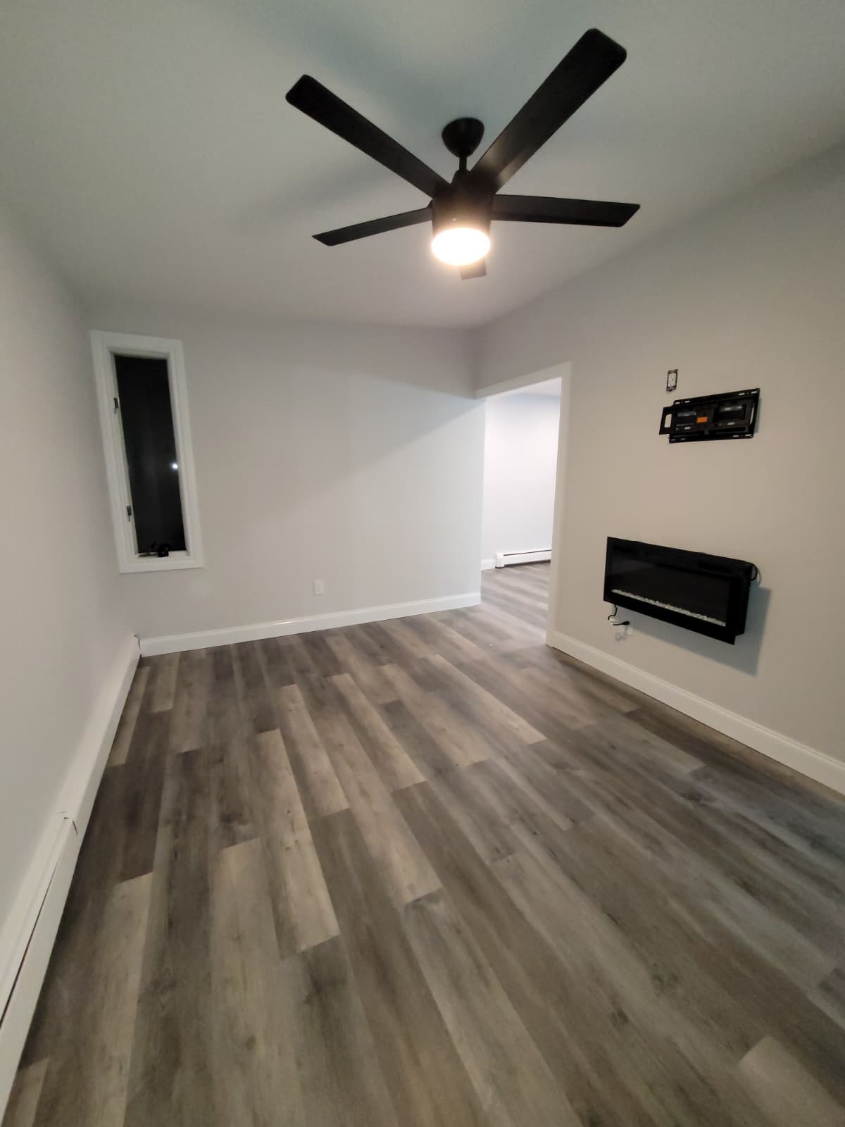 Interior painting, molding, doors, and updated electrical fixtures